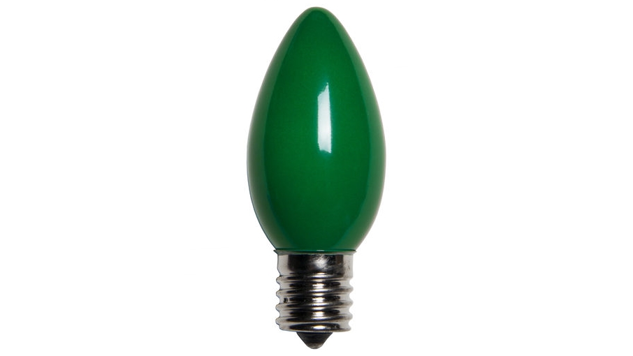 C9 Incandescent Opaque Green Replacement Bulb