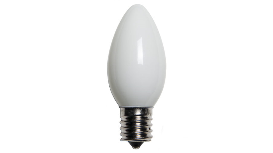 C9 Incandescent Opaque White Replacement Bulb