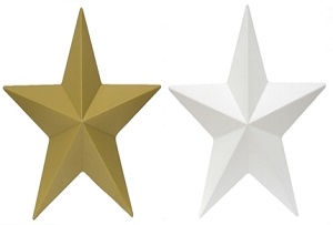 Gold and White 14" Grand Venture Stars Light Up Blow Molds