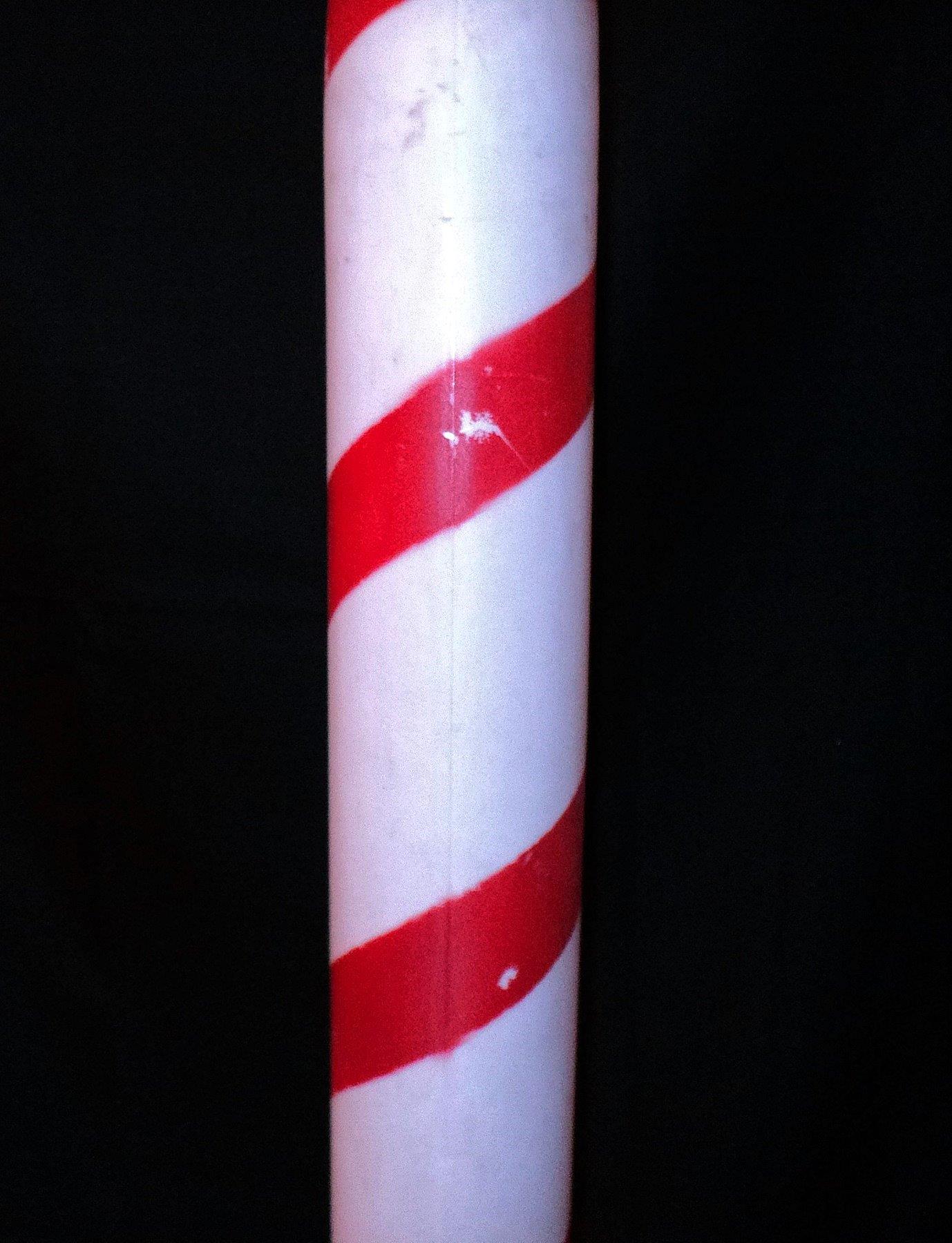 Union Products 40" Candy Cane Christmas Blow Mold Rear Middle Section View