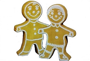 Union Products Gingerbread Boy and Girl Christmas Blow Mold